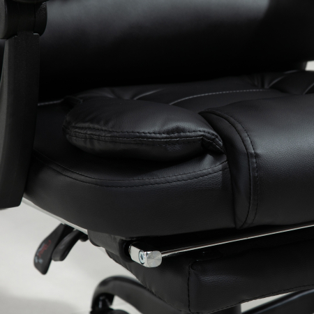  Fotoliu de birou cu masaj cu 7 puncte de vibratie scaun de birou ergonomic suport pentru picioare spatar inclinat negru fotoliu pentru oaspeti sufragerie camera de zi dormitor dormitor interior casa [7]