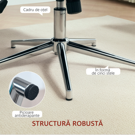  Fotoliu de Salon Rotativ cu Manere, din Catifea, cu Functie de Leganare si inaltime Reglabila, Gri inchis [5]