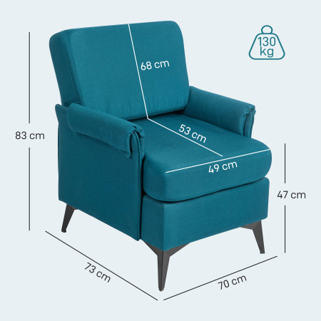  Fotoliu Modern Fotoliu Confortabil pentru Semineu Scaun de Efect din Panza pentru Camera de Zi Dormitor Biroul de Acasa Verde fotoliu pentru oaspeti sufragerie camera de zi dormitor dormitor interior [2]