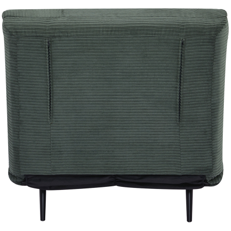  Fotoliu Pat 2 in 1 reglabil pe 3 niveluri cu sezut foarte mare si captuseala din spuma, structura din lemn, otel si efect catifea verde [8]