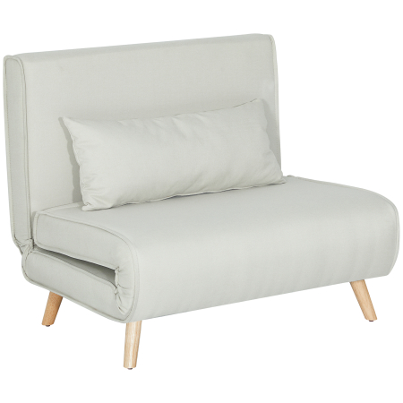 Scaune bucatarie & living -  Fotoliu Pat 3 in 1 cu Spatar Rabatabil, Bej