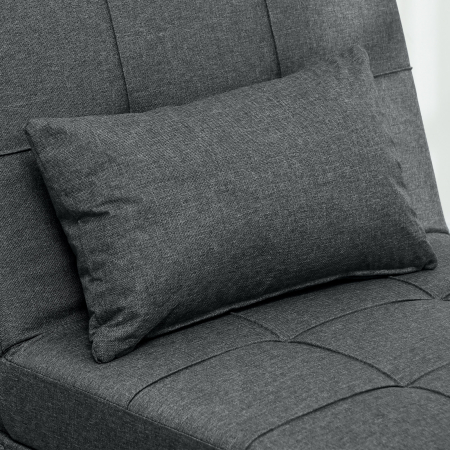  Fotoliu Pat de O Persoana Fotoliu Rabatabil 4-in-1, Gri [8]