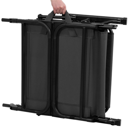 Fotoliu pliabil 2 in 1 tip sezlong, cu 5 pozitii, structura metalica si saltea inclusa, 180x58x89 cm, gri [13]