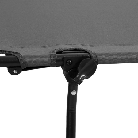 Fotoliu pliabil 2 in 1 tip sezlong, cu 5 pozitii, structura metalica si saltea inclusa, 180x58x89 cm, gri [18]