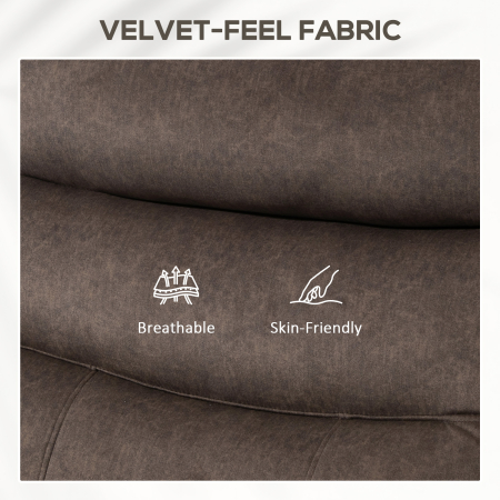  Fotoliu Reclinabil cu Masaj, incalzire si Ridicare Asistata, Maro inchis [8]