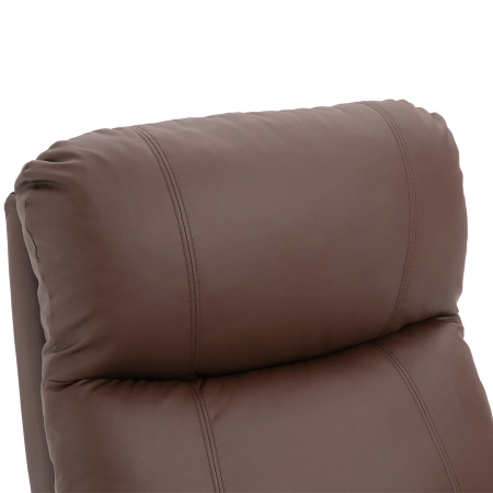  Fotoliu Relax Manual cu Spatar Reclinabil - Piele Sintetica Maro [8]