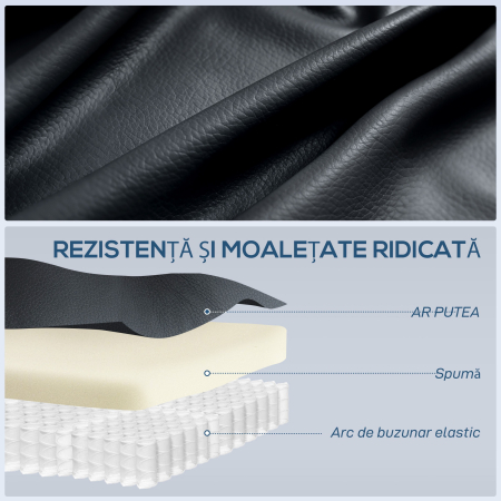  Fotoliu Relax Rabatabil cu 8 Puncte de Masaj, incalzire si Suport pentru Picioare, 87x97X100 cm, Negru [6]