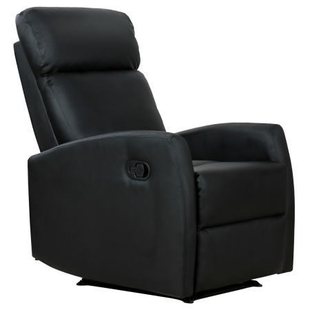 Mobila bucatarie -  Fotoliu Relax Rabatabil Ergonomic Piele Sintetica 65 × 92 × 100cm, Negru