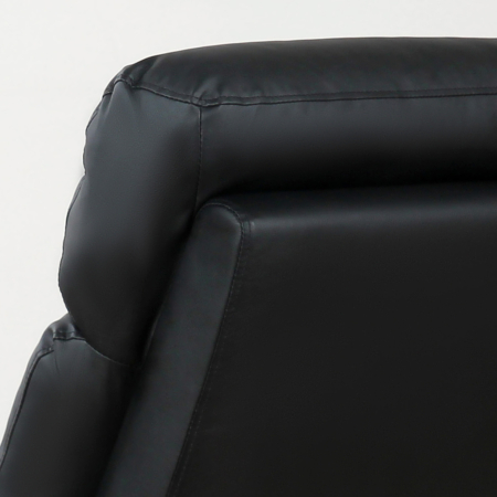  Fotoliu Relax Rabatabil Ergonomic Piele Sintetica 65 × 92 × 100cm, Negru [7]