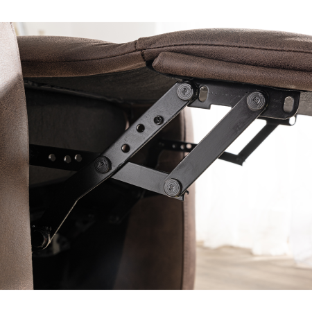 Fotoliu relax recliner cu mecanism Push-Back pentru inclinarea spatarului si o pozitie confortabila de odihna, tapiterie moale din chenille, sezut cu [4]