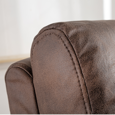 Fotoliu relax recliner cu mecanism Push-Back pentru inclinarea spatarului si o pozitie confortabila de odihna, tapiterie moale din chenille, sezut cu [2]