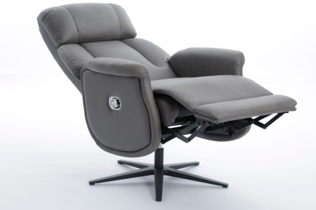 Fotoliu relax recliner rotativ 360°, cu spatar reglabil si inclinare, suport picioare extensibil automat la inclinare, tapiterie textila cu aspect de [6]