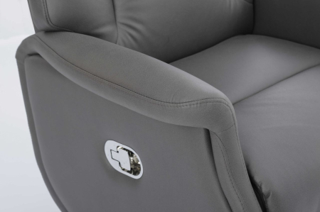 Fotoliu relax recliner rotativ 360°, cu spatar reglabil si inclinare, suport picioare extensibil automat la inclinare, tapiterie textila cu aspect de [2]