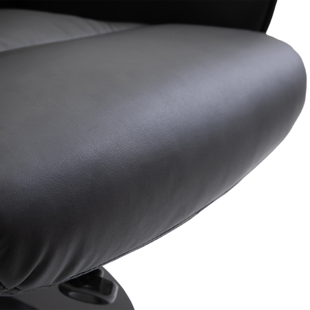  Fotoliu relaxant cu suport pentru picioare fotoliu de relaxare relaxant pivotant 360° si spatar inclinabil pentru TV suportand pana la 120 kg material sintetic metal negru [2]