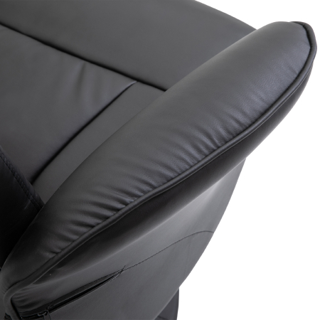  Fotoliu relaxant cu suport pentru picioare fotoliu de relaxare relaxant pivotant 360° si spatar inclinabil pentru TV suportand pana la 120 kg material sintetic metal negru [3]
