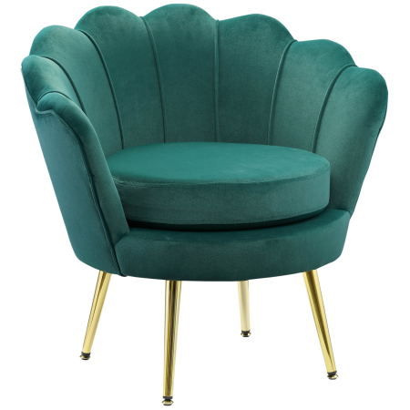 Scaune bucatarie & living -  Fotoliu Vintage - Catifea Verde, Design Elegant Dormitor