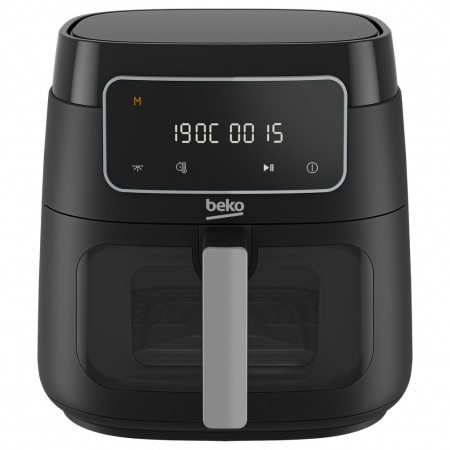 Friteuza cu aer cald BEKO ExpertFry XL FRL3374B, 7.6l, 1750W, 9 programe, geam transparent, cuva antiaderenta, display digital, negru-argintiu [4]