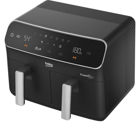 Friteuza cu aer cald dubla BEKO FRL5388B, 0.5kg, 8.5l, 2400W, Negru-Argintiu [2]