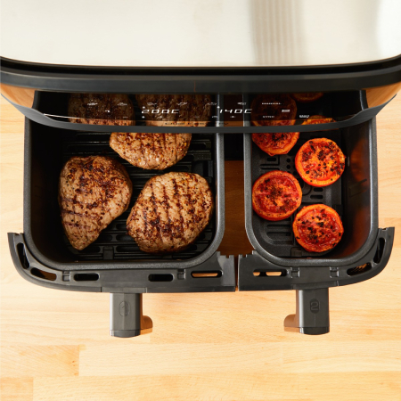 Friteuza cu aer cald dubla Dual Easy Fry&Grill Tefal EY905B10, 2700 W, capacitate 8.3 L - Air fryer cu 8 programe automate, Tehnologia ExtraCrisp, v [5]