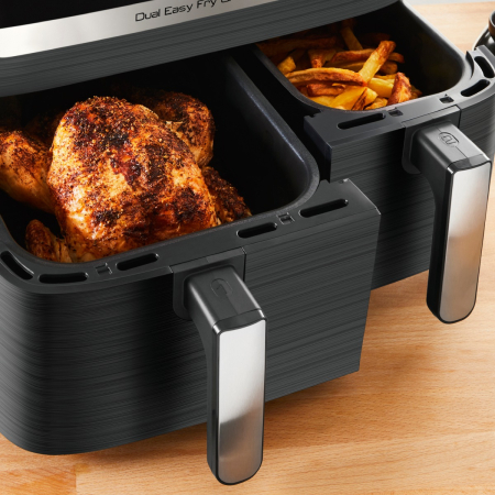 Friteuza cu aer cald dubla Dual Easy Fry&Grill Tefal EY905B10, 2700 W, capacitate 8.3 L - Air fryer cu 8 programe automate, Tehnologia ExtraCrisp, v [2]