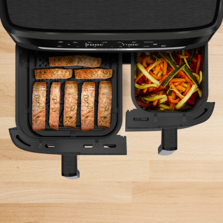 Friteuza cu aer cald dubla Tefal Dual Easy Fry XXL EY9428E0, 2700W, capacitate 11 L - Air fryer cu 7 programe automate, vase detasabile antiaderent [5]