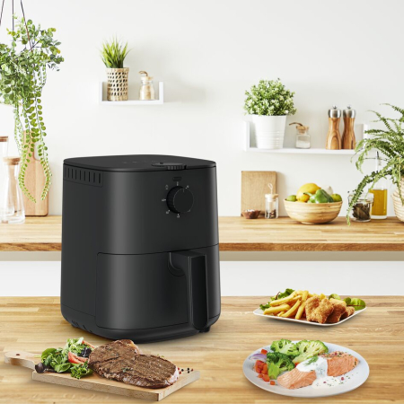 Friteuza cu aer cald Easy Fry Essential EY130815 - Air fryer cu temperatura ajustabila pana la 200°C, capacitate 3.5L, negru [2]