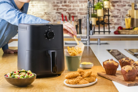 Friteuza cu aer cald Easy Fry Essential EY130815 - Air fryer cu temperatura ajustabila pana la 200°C, capacitate 3.5L, negru [3]