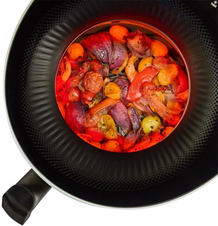 Friteuza cu aer cald Russell Hobbs 27421-56 SatisFry Panoramic, 5L, 1500W, 10 programe, fereastra panoramica, touch, Crem [3]