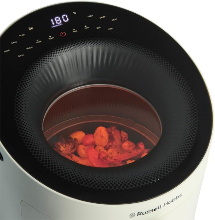 Friteuza cu aer cald Russell Hobbs 27421-56 SatisFry Panoramic, 5L, 1500W, 10 programe, fereastra panoramica, touch, Crem [2]