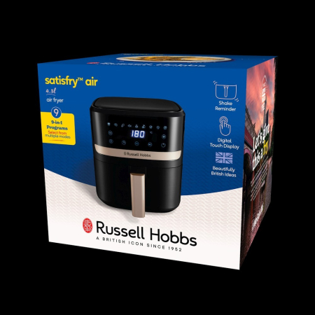 Friteuza cu aer cald Russell Hobbs Satisfry, 4.3L, tehnologie aer cald 360°, afisaj digital, functie oprire automata [1]