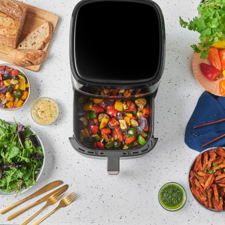 Friteuza cu aer cald Russell Hobbs Satisfry, 5.5L, circulatie aer 360°, afisaj digital touch, functie oprire automata [3]