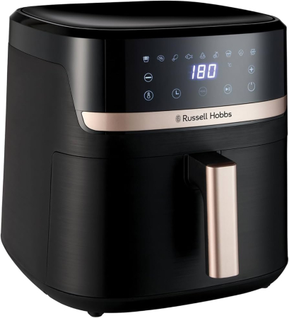 Friteuze - Friteuza cu aer cald Russell Hobbs Satisfry, 8.3L, tehnologie aer cald 360°, afisaj digital, functie oprire automata