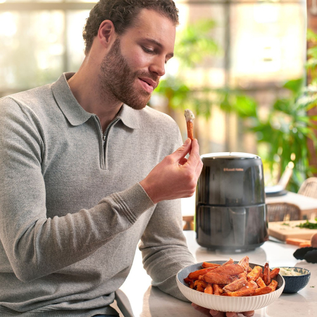 Friteuza cu aer cald Russell Hobbs Satisfry Small, 2L, circulatie aer 360°, functie oprire automata, compact, negru [3]