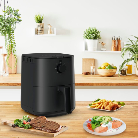 Friteuza cu aer cald Tefal Easy Fry Essential EY130815 - Air fryer cu temperatura ajustabila pana la 200°C, capacitate 3.5 L, negru [3]