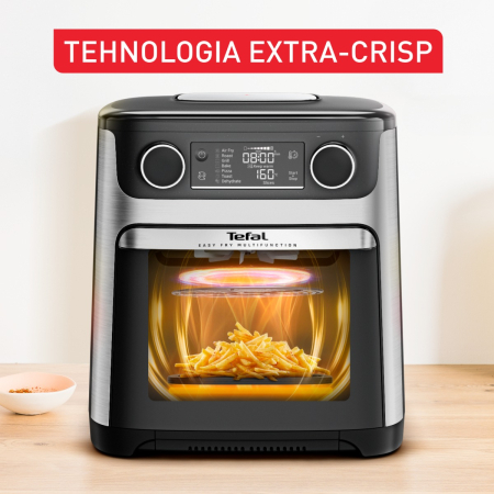 Friteuza cu aer cald Tefal Easy Fry FW556DE0 1800W, 15L - Air fryer cu 9 programe automate, tehnologie Extra-Crisp, temperatura ajustabila, ecran L [7]