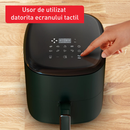 Friteuza cu aer cald Tefal Easy Fry Max EY245310, 1500W, 5L - Air fryer cu 10 programe automate, ecran tactil, vas antiaderent, oprire automata, ver [3]