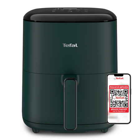 Bucatarie - Friteuza cu aer cald Tefal Easy Fry Max EY245310, 1500W, 5L - Air fryer cu 10 programe automate, ecran tactil, vas antiaderent, oprire automata, ver