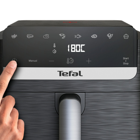 Friteuza cu aer cald Tefal Easy Fry Mega Compact EY8618E0, 2020 W, capacitate 7.5 L, - Ai fryer cu 8 programe automate, temperatura ajustabila, displa [6]