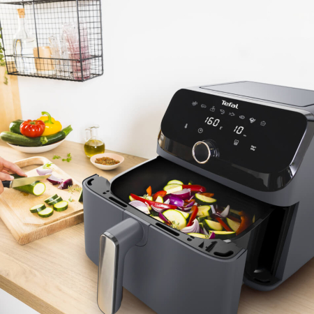Friteuza cu aer cald Tefal Easy Fry Mega EY855BE0, 2020W, 7.5 L - Air fryer cu 8 programe automate, vas detasabil, display LCD, temperatura 80°C - [6]