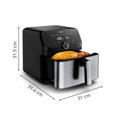 Friteuza cu aer cald Tefal Easy Fry Mega EY855D10, 2020W, capacitate 7.5L, pana la 8 persoane - Air fryer cu 8 programe, invelis antiaderent, opr [13]