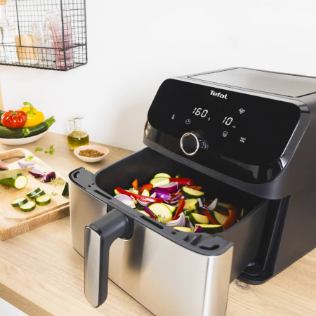 Friteuza cu aer cald Tefal Easy Fry Mega EY855D10, 2020W, capacitate 7.5L, pana la 8 persoane - Air fryer cu 8 programe, invelis antiaderent, opr [6]