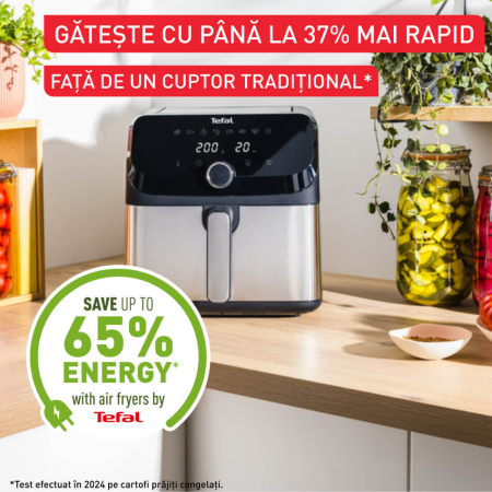 Friteuza cu aer cald Tefal Easy Fry Mega EY855D10, 2020W, capacitate 7.5L, pana la 8 persoane - Air fryer cu 8 programe, invelis antiaderent, opr [4]