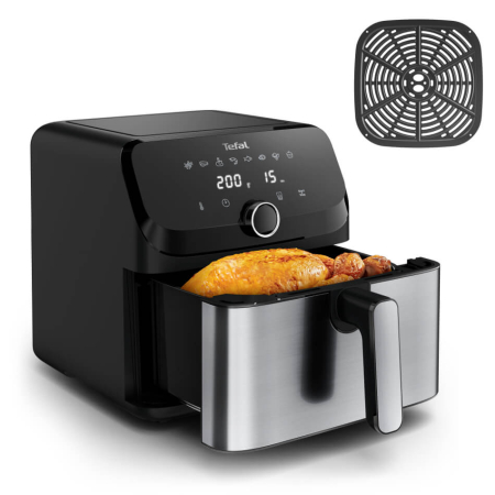Friteuza cu aer cald Tefal Easy Fry Mega EY855D10, 2020W, capacitate 7.5L, pana la 8 persoane - Air fryer cu 8 programe, invelis antiaderent, opr [10]