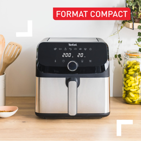 Friteuza cu aer cald Tefal Easy Fry Mega EY855D10, 2020W, capacitate 7.5L, pana la 8 persoane - Air fryer cu 8 programe, invelis antiaderent, opr [3]