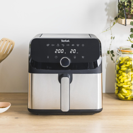 Friteuza cu aer cald Tefal Easy Fry Mega EY855D10, 2020W, capacitate 7.5L, pana la 8 persoane - Air fryer cu 8 programe, invelis antiaderent, opr [9]
