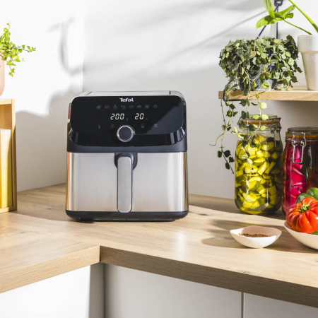 Friteuza cu aer cald Tefal Easy Fry Mega EY855D10, 2020W, capacitate 7.5L, pana la 8 persoane - Air fryer cu 8 programe, invelis antiaderent, opr [8]
