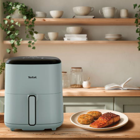 Friteuza cu aer cald Tefal Easy Fry POP EY2454E0, 1500 W, 5 L, - Air fryer cu 10 programe automate, temperatura ajustabila, invelis antiaderent, ecran [3]