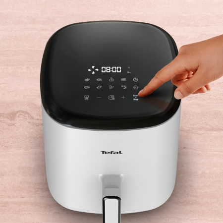 Friteuza cu aer cald Tefal Easy Fry POP EY245GE0, 1500 W, 5 L, - Air fryer cu 10 programe automate, temperatura ajustabila, invelis antiaderent, ecran LCD, oprire automata, alb Friteuza cu aer cald Te [3]
