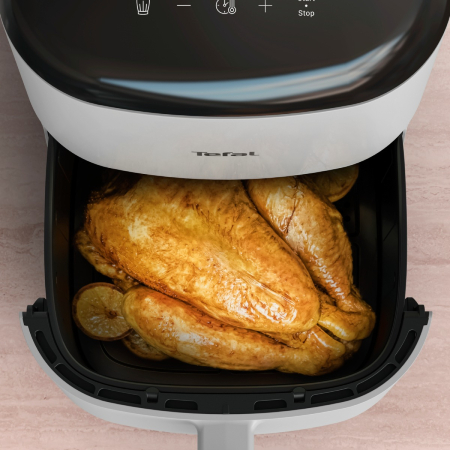 Friteuza cu aer cald Tefal Easy Fry POP EY245GE0, 1500 W, 5 L, - Air fryer cu 10 programe automate, temperatura ajustabila, invelis antiaderent, ecran LCD, oprire automata, alb Friteuza cu aer cald Te [2]