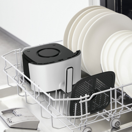 Friteuza cu aer cald Tefal Easy Fry POP EY245GE0, 1500 W, 5 L, - Air fryer cu 10 programe automate, temperatura ajustabila, invelis antiaderent, ecran LCD, oprire automata, alb Friteuza cu aer cald Te [4]
